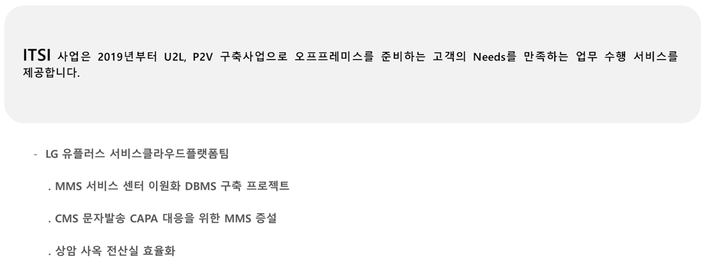 주요사업ITSI